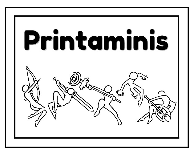 An image named Printaminis_CoverImage.png for the game Printaminis: A Tale of Smallfolk.
